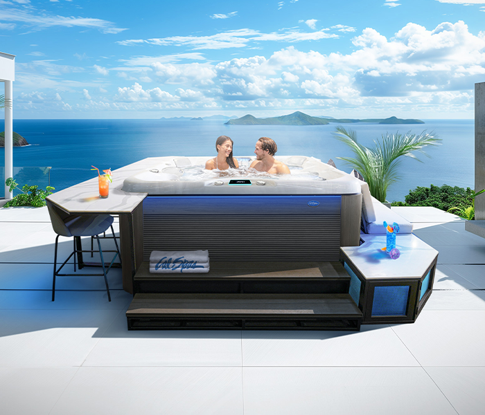 Calspas hot tub being used in a family setting - Lauderhill